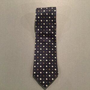 Perry Ellis Portfolio Neck Silk Tie Mens Blue Diamond Geometric